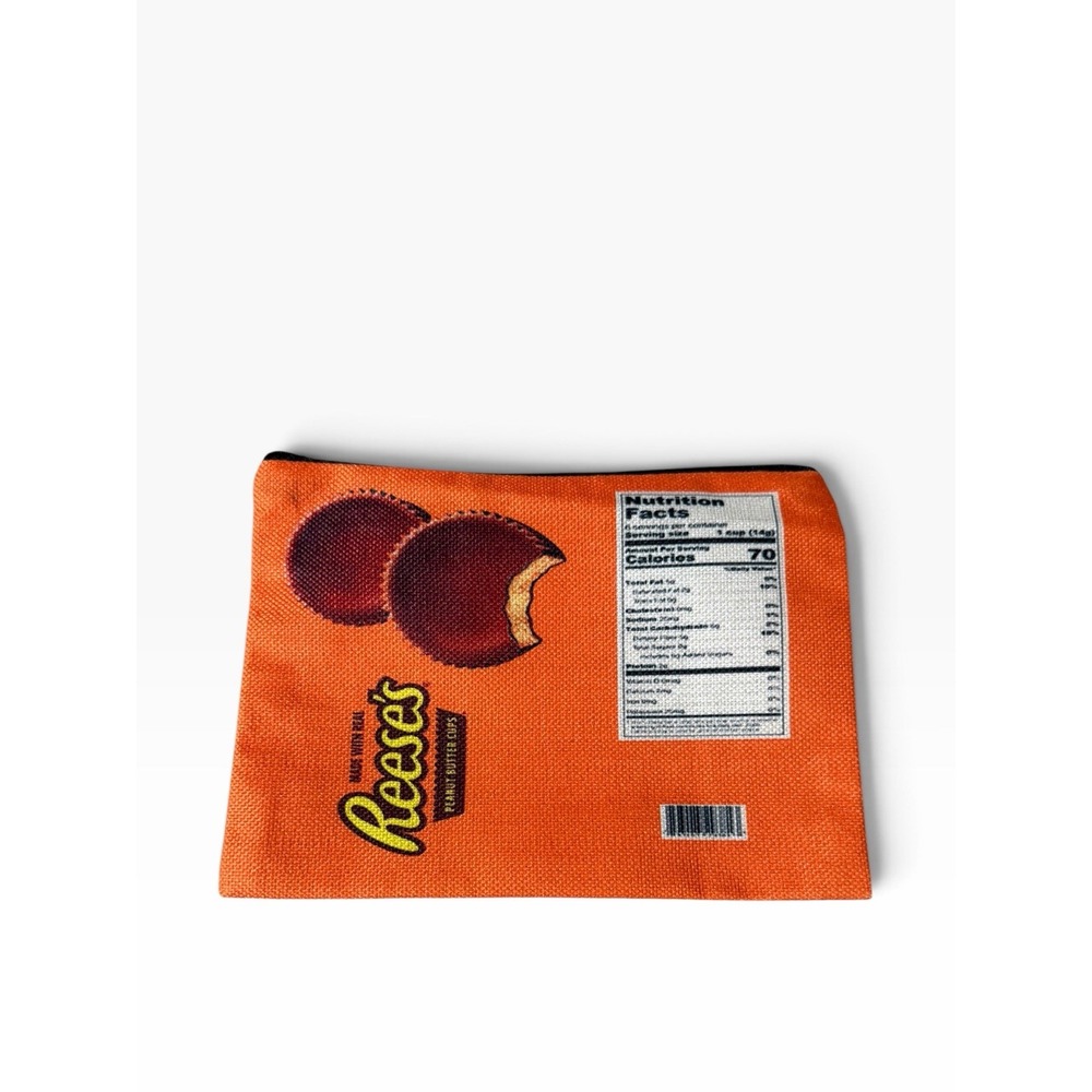 New Novelty Zipper Pouch Bag chocolate peanut butter candy